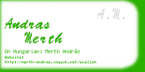 andras merth business card